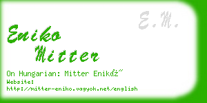 eniko mitter business card